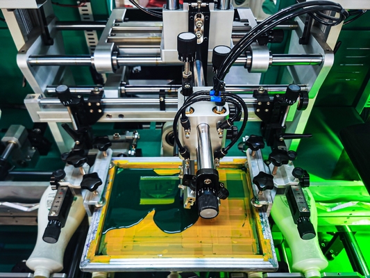 Mekanik Tahrikli Şişe Serigrafi Baskı Makinesi Plastik Ahşap Seramik Metal