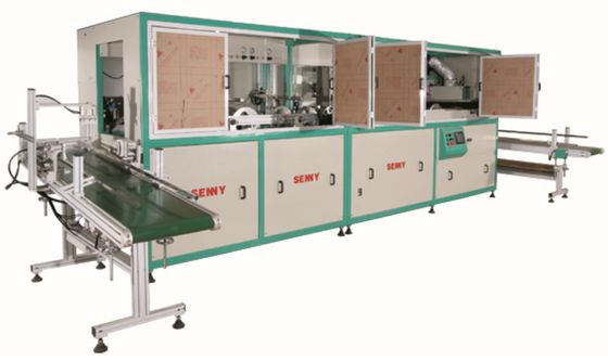 Çok Renkli Plastik Yuvarlak Kova Tam Otomatik Serigrafi Baskı Makinesi 18 adet/Dakika