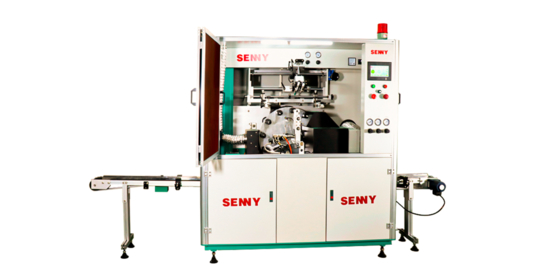 1-Renk 50 adet/dakika Yuvarlak Kavanoz/Kapak Otomatik UV Serigrafi Baskı Makinesi