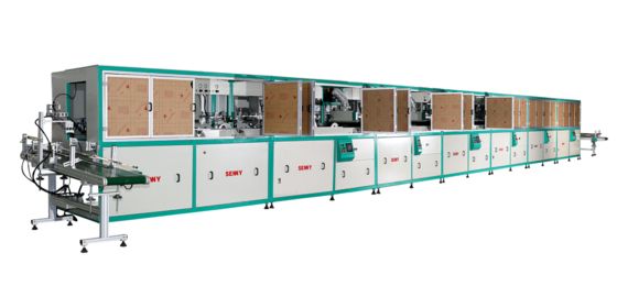 Plasma Yüzey Tedavisi Plastik Yuvarlak Kovası Tam Otomatik Ekran Baskı Makinesi 18pcs/Min