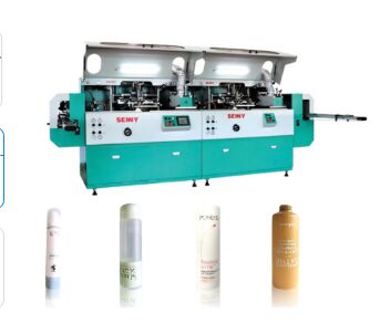 12 Renkli 5000pcs/Hr Tüp ekran baskı makinesi 250x200mm Konteyner için