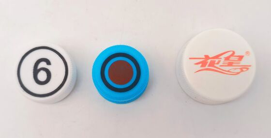28-38 mm çaplı plastik şişe kapağı için otomatik 2 Renkli Pad Baskı Makinesi