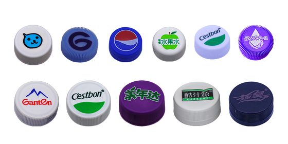 Plastik Şişe Kapakları için Otomatik UV Ofset Baskı Makinesi 28-38mm Çap, 1-4 Renk ile 1600 adet / dakika