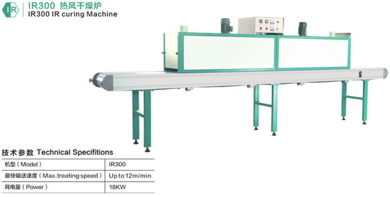 12M / Min UV Kür Makinesi, Düz Şişeler İçin 18kw Yardımcı Makineler