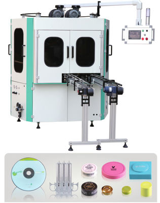 Cap için 2 İstasyon 50pcs / Min Otomatik Serigrafi Ekipmanları 100x100mm