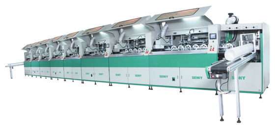 8 İstasyon 2000 Adet/Saat Tam Otomatik Serigrafi Makinesi 600x250mm