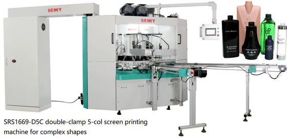 Yuvarlak Şişe için 1800pcs / Hr 6bar Renkli Serigrafi Baskı Makinesi