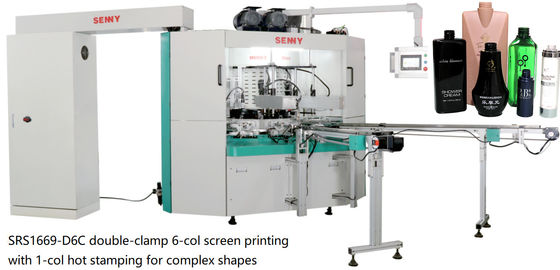 Cap için 6 İstasyon 25pcs / Min Çok Renkli Serigrafi Makinesi ISO