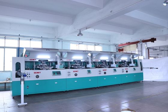 380V ipek ekran yazıcısı cam metal plastik konteyner için çok renkli ekran baskı makinesi
