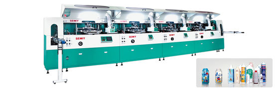 Plastik Cam Metal Kutular İçin Otomatik Serigrafi Baskı Makinesi Şişeler Bardaklar
