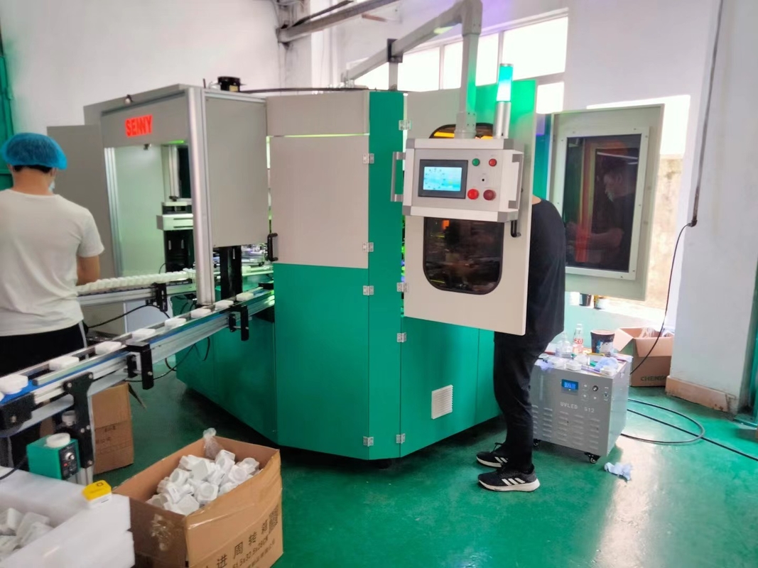 2-6 Renkli Cam Şişe Ekran Yazdırma Makinesi Yazdırma Alanı 300mm X 200mm Servo Sürüklenen döner yazıcı