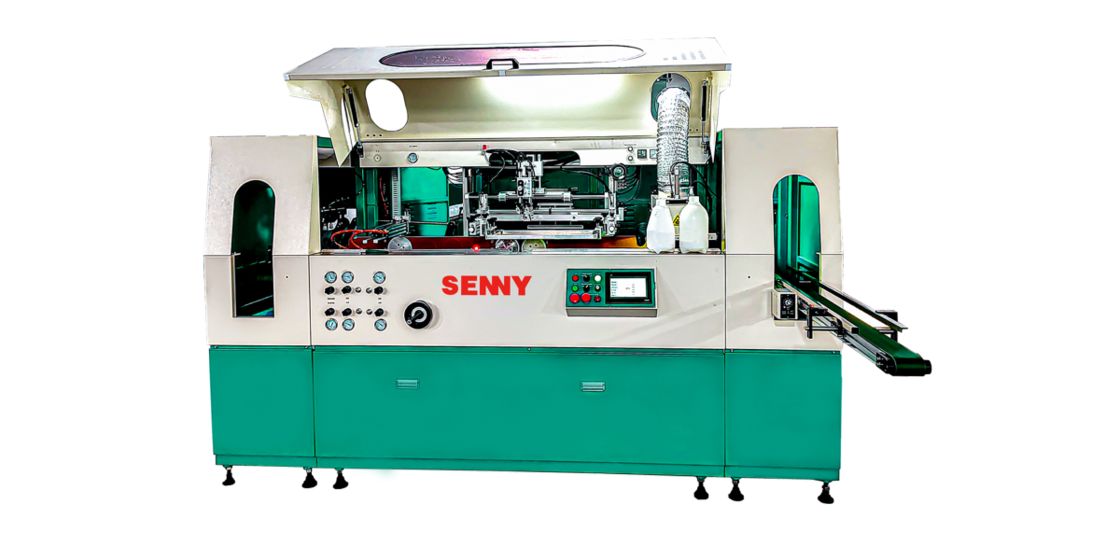 1-2L 50 Pcs/Min 1-8 renk Plastik Yuvarlak Kovası UV Ekran Baskı Makinesi