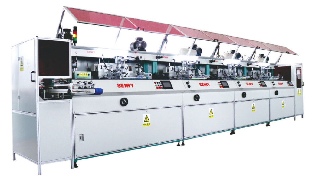 6000pcs / Hr 12 Renkli Şişe Serigrafi Baskı Makinesi CE Sertifikası