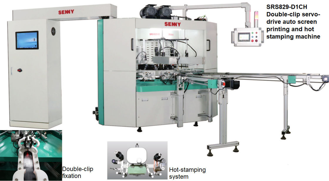 380V Tek Renkli Ekran Baskı Makinesi, 60Hz 2 İstasyon Ekran Baskı Makinesi