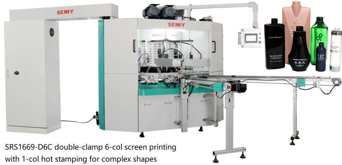 Cap için 6 İstasyon 25pcs / Min Çok Renkli Serigrafi Makinesi ISO