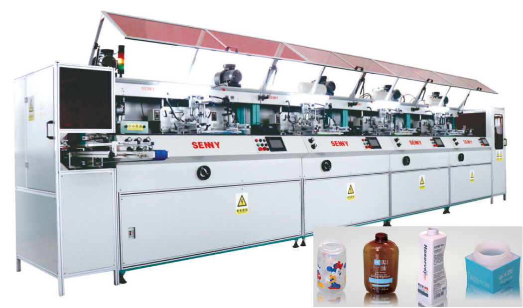300*250mm 100pcs/Dk Tam Otomatik Serigrafi Baskı Makinesi Çok Renkli